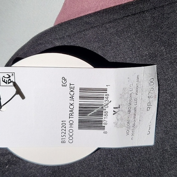 NWT Volcom Eggplant & Black Coco Ho Track Women's Size XL Track Jacket - Picture 6 of 9
